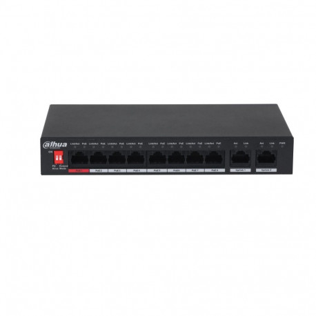DAHUA Switch||PFS3010-8ET-96-V2|Desktop/pedestal|PoE ports 8|96 Watts|DH-PFS3010-8ET-96-V2