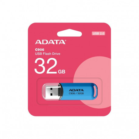 ADATA C906 32GB USB Flash Drive, Blue