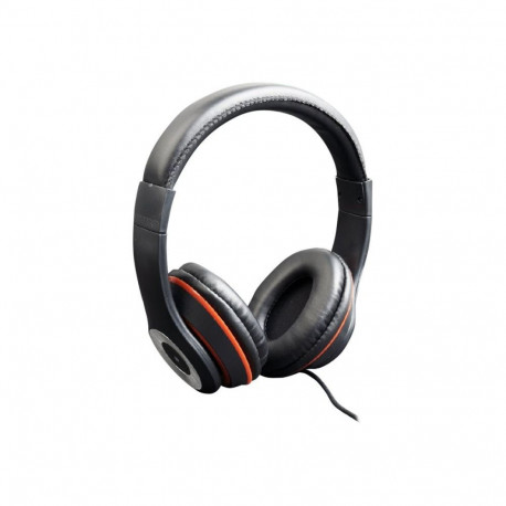 Gembird Stereo headset, Los Angeles + microphone, passive noise canceling Black, 3.5 mm