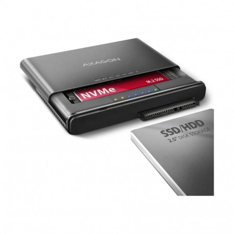 Axagon ADSA-CC USB-C 10Gbps M.2 NVMe + SATA SSD/HDD adapter