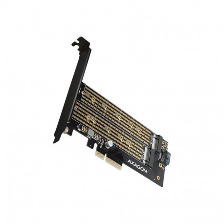 Axagon PCI-Express x4 adapter to connect up to two M.2 disks to a computer | PCEM2-D