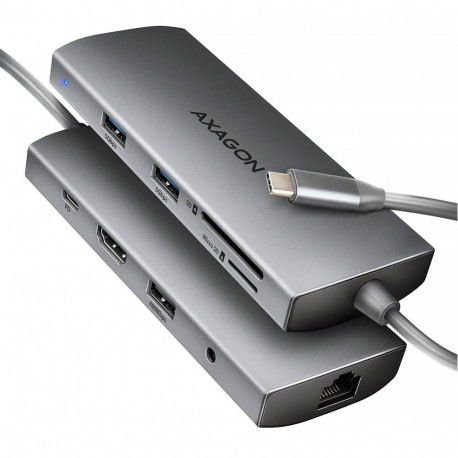 Axagon Multi port USB-C 5Gbps hub | HMC-8HLSA