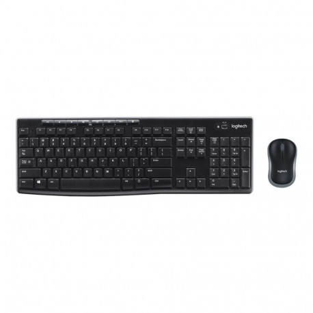 Logitech MK270 Wireless Keyboard and Mouse Combo, Black