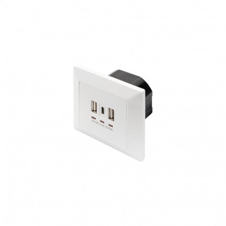 Digitus Socket with USB A & USB-C Ports, flush mounted