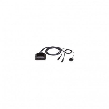 Aten US3312 2-Port USB-C 4K DisplayPort KVM Switch with Remote Port Selector