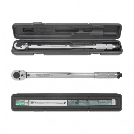 Rockforce RF-1203, pöördemomendi mutrivõti, 1/2", 28-210 Nm, 470 mm, 24 hammast, CrV, libisemiskinde