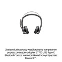 HP Poly peakomplekt Voyager Focus 2 Microsoft Teams Certified USB-C-C +USB-C/A adapter +laadimisalus