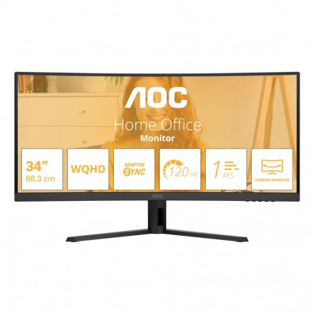 AOC arvutimonitor B3 CU34B3E 86.4 cm (34") 3440 x 1440 pikslit Wide Quad HD LED, must