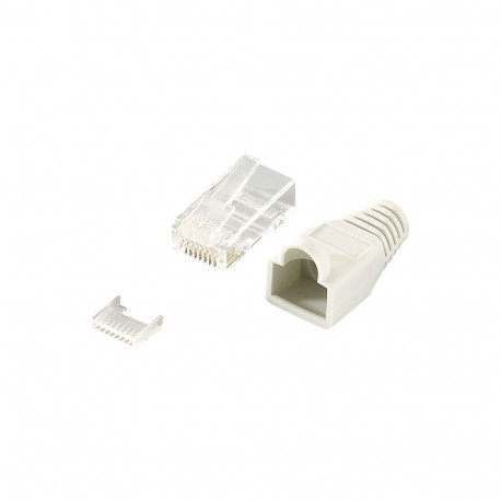 LogiLink modulaarpistik RJ45 Cat.6 UTP 100tk, hall