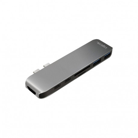 Logilink dokkimisjaam USB 3.2 Gen2x2 USB-C 7-Port w/PD, alumiiniumist