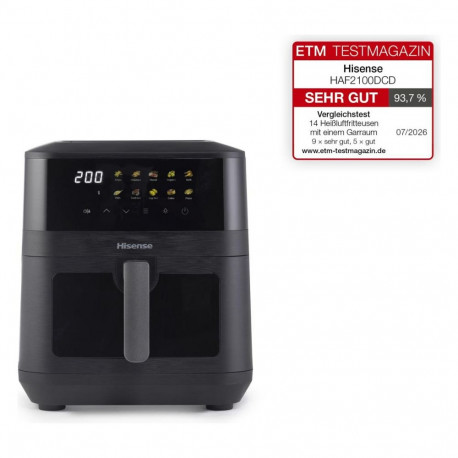 Hisense kuumaõhufritüür HAF2100DCD 2100W korv 7,7l, must