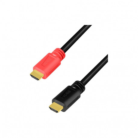 "HDMI cable, A/M to A/M, 4K/60 Hz, amplifier, black/red, 10 m"
