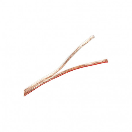 "Audio speaker raw cable, 2x 0.75 mm², transparent, 25 m"
