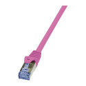 "Patch Cable Cat.6A S/FTP pink 0,25m, PrimeLine"