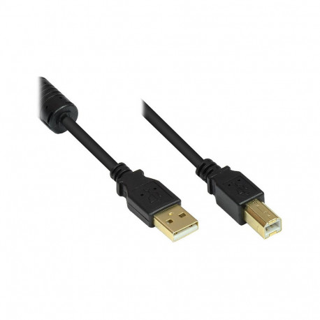"Good Connections USB2.0 Kabel m.Ferrit A-B schw. 5m"