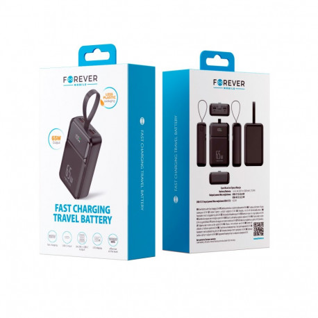 Forever power bank TB-400 PD QC 65W 20000 mAh black