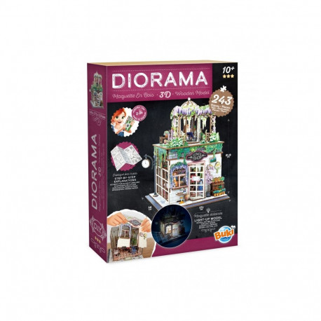 Buki dioraam: miniatuurne 3D lillepood
