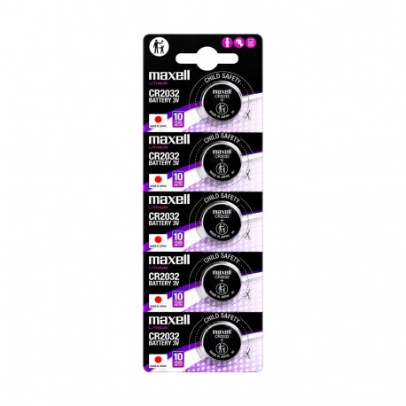MAXELL CR2032 5 tk/blister patarei