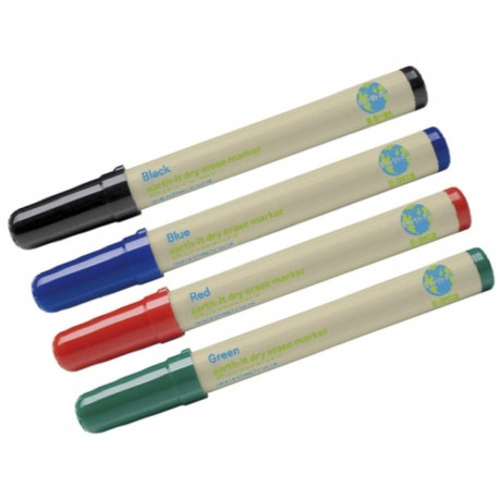 Tahvlimarker BI-OFFICE EARTH, drywipe, 4 värvi