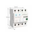 Three phase 63A relay for DIN rail 3P+N Timer
