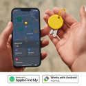 Chipolo POP – Bluetooth Tracker with Replaceable Battery for iOS & Android, 4pack -Red_Blue_Yellow_G
