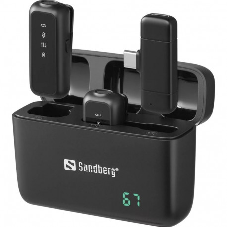 Mikrofon Sandberg Streamer USB-C Wireless Mic x2
