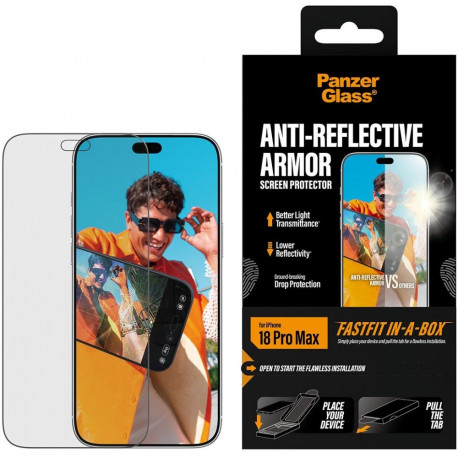 Kaitseklaas PanzerGlass iPhone 18 Pro Max Anti-Reflective Armor