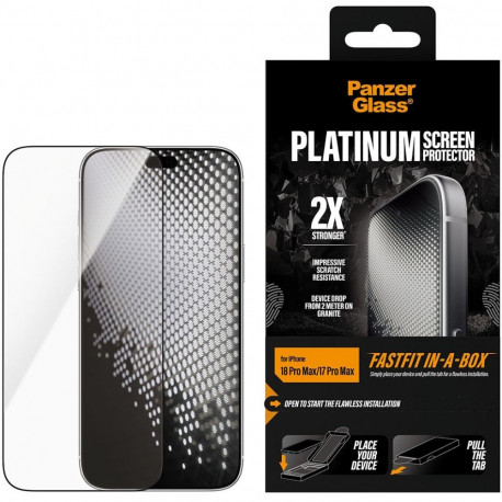 Kaitseklaas PanzerGlass iPhone 17 Pro Max/18 Pro Max Platinum Fastfit