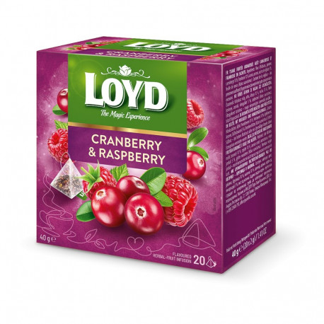 Tee LOYD jõhvika- ja vaarikamaitseline 20 x 2g