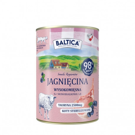 BALTICA märg kassitoit Piirkondade maitsed, monoproteiinne lambalihaga 400g