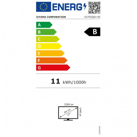 Iiyama arvutimonitor ProLite X2792QSU-B1 68.6cm (27") 2560x1440 pixels Quad HD LED, must