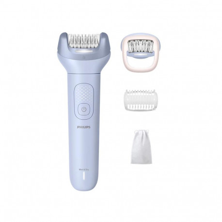PHILIPS 8000 serijas epilators mitrai un sausai epilesanai (3 piederumi)  zils BRE708/00 (8720689032