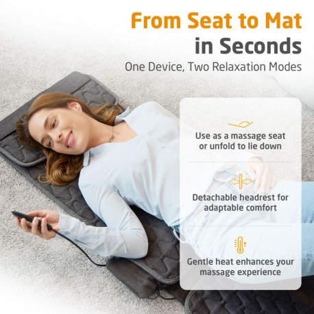 Massager - Medisana MC 700 Shiatsu Massage Mat with Heat Function Black