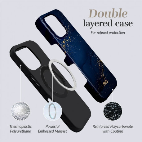 Phone Case - MIO Midnight Sparkle MagSafe iPhone 16 Plus, Blue