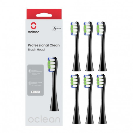 Electric Toothbrush Head - Oclean P1C5 B06 Replacement Brush Heads 6 Pcs, Black
