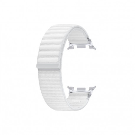 Watch Band - Samsung Galaxy Watch8 Fabric Band, Velcro Closure, White