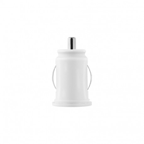 Car Charger - Toti Dual USB 2.1A With Micro USB Cable 1m White
