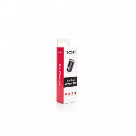 Car Charger - SEEK TOTI 40W Dual Type-C Fast Charger, 2 Ports, Black