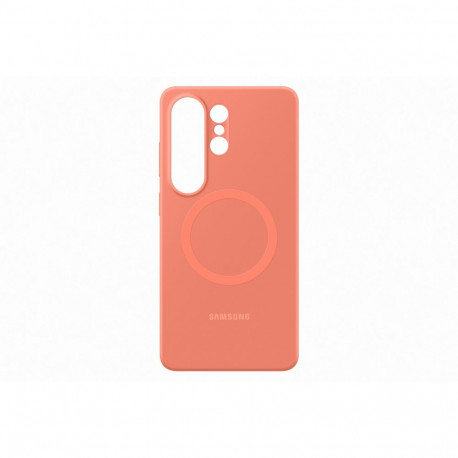 Phone Case - Samsung Galaxy S26 Ultra Silicone Magnet Case, Wireless Charging, Coral Red
