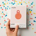 Bluetooth Tracker - Chipolo LOOP Rechargeable Tracker With Silicone Loop For iOS & Android, Coral