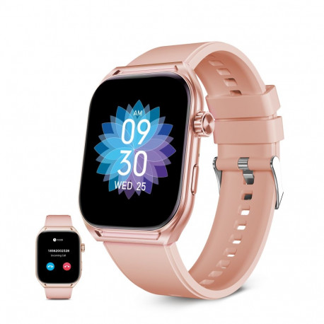 Smartwatch - Ksix Urban Move, 2.06” AMOLED, Health Monitoring, Pink