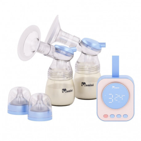 Breast Pump - Momini TwinPump Dual Electronic, 4-Phase, USB-C Charging