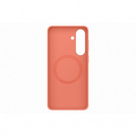 Phone Case - Samsung Galaxy S26 Plus Silicone Magnet Case, Wireless Charging, Coral Red
