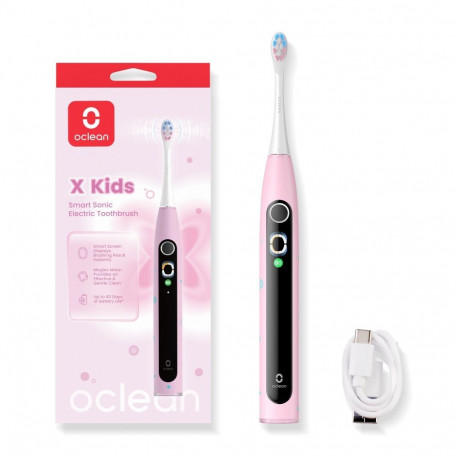 Electric Toothbrush - Oclean X Kids, Smart Screen, 5 Modes, Gentle Cleaning, Pink