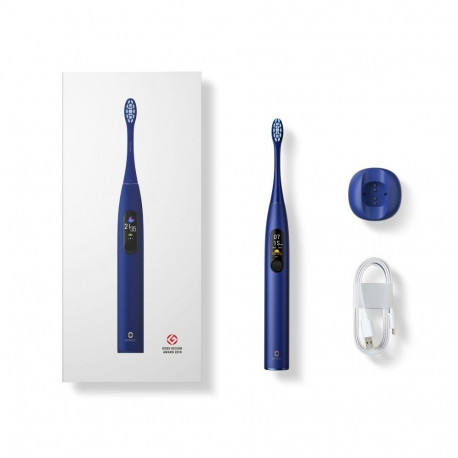 Electric Toothbrush - Oclean X Pro, Color LCD Touchscreen, Brushing Reports, Blue
