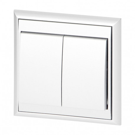 Łącznik p/t świecznikowy Luna, 10A, 250V, WP-2L, biały (5 tk.)