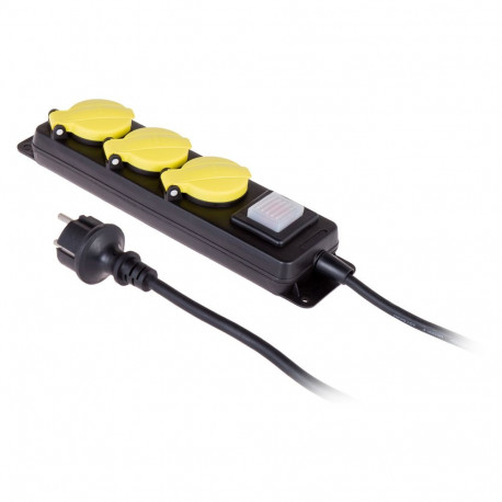 Töökoja pikendusjuhe 3x230V IP44 H05RR-F 3G1,5 5m