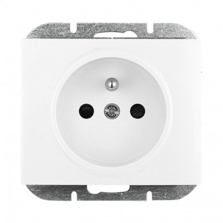 Ühekordne pistikupesa Onyx p/t 2P+Z 16A 250V, valge