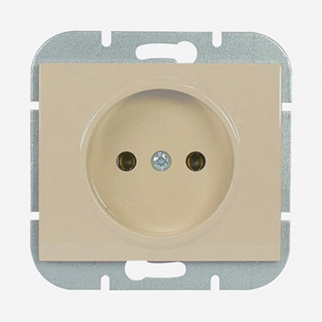 Gniazdo wtyczkowe pojedyncze -onyx- p/t 2p 16a, 250v, beż