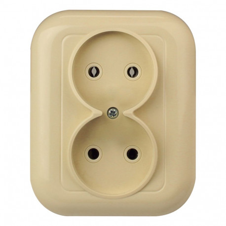 Süvistatav topeltpistikupesa, 2x2p 16A, 250V